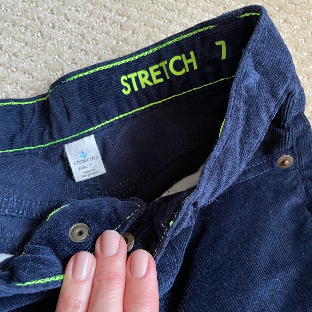 Two pairs crewcuts boys slim corduroy pants